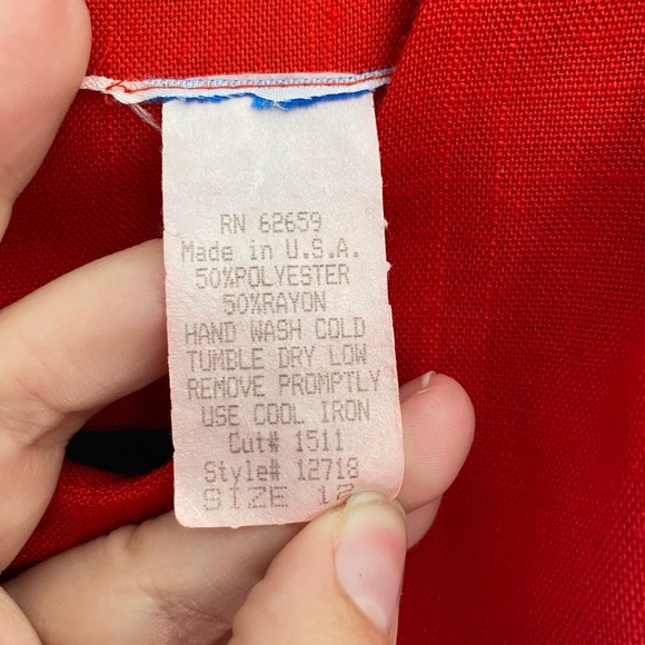 Vintage Red Short Sleeve Belted Pencil Sheath Midi Dress Size 12 - Picture 10 of 11